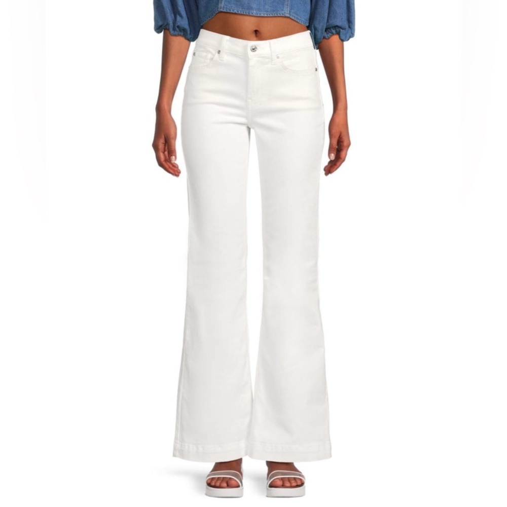 7 FOR ALL MANKIND | 7FAM Tailorless Dojo Flare Leg Trouser Jeans white
